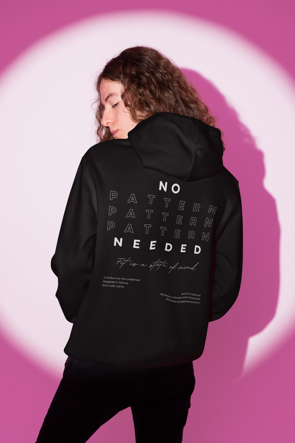 No Pattern Needed Hoodie – Black Pullover | Fnc Studios Philosophy Series