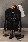 No Pattern Needed Black Sweatshirt – Philosophy-Inspired | Fnc Studios